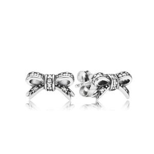 Pandora Sparkling Bow Stud Earring